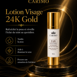 LOTION DE VISAGE TEINT D'OR 24K CARIMO